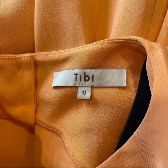 Tibi Open Back Bias Cut Sleeveless Silk Dress Apricot Orange S118SL1085 Size 0 - Picture 12 of 15